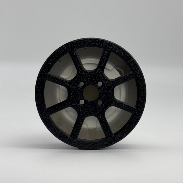 Watanabe Air Spencer Holder, showing the detailed 8-spoke JDM mag wheel design.