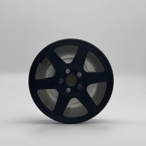 TE37 Mag Rim Style Air Spencer Holder set in black, installed on a car's air conditioning vent.