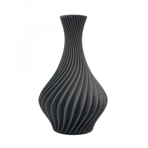 Modern 3D printed vase with spiral texture