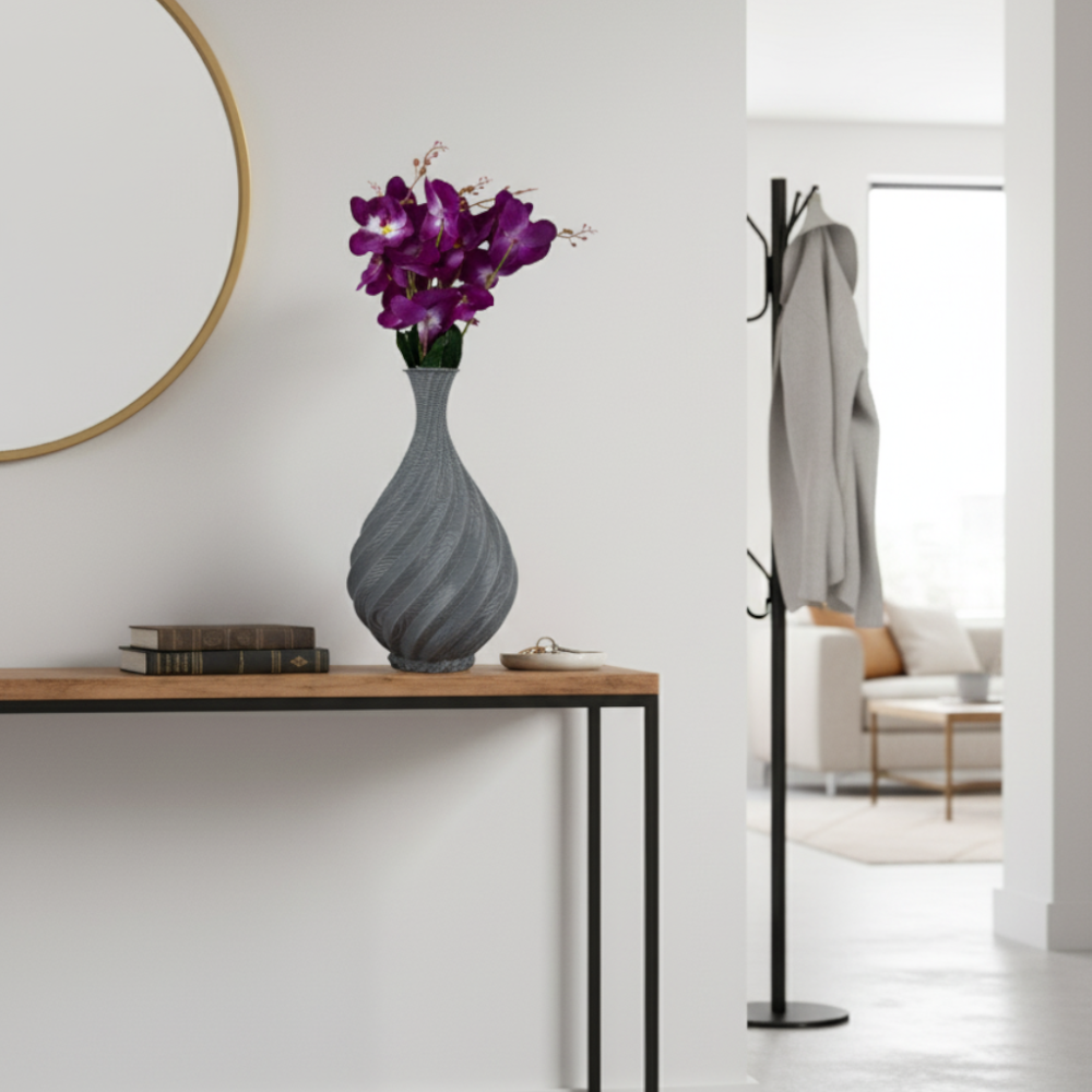 The Aura Vase | Modern Textured Swirl Design Vase - Image 2