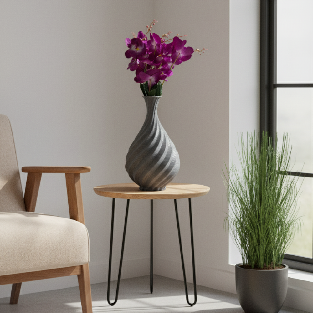 The Aura Vase | Modern Textured Swirl Design Vase - Image 3