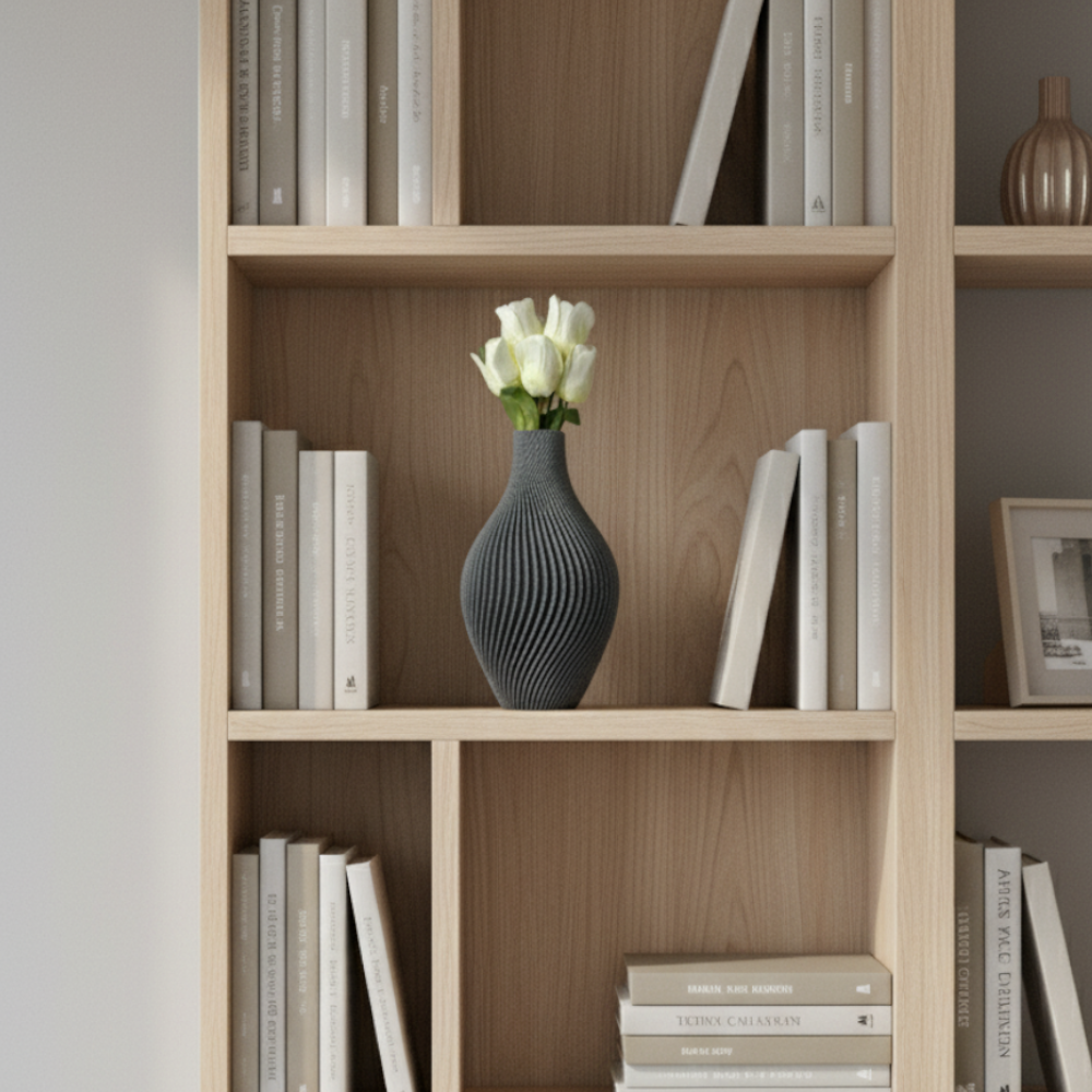 The Sonora Vase | Modern 3D Printed Vase with Ripple Texture - Image 3