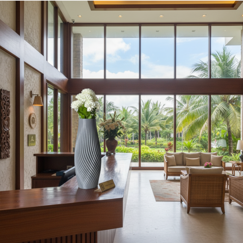 The Zephyr Vase | Modern 3D Printed Vase with Spiral Texture - Image 4