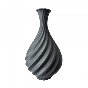 Close-up of the Aura Vase, showing the detailed grooves of the modern textured swirl vase design.