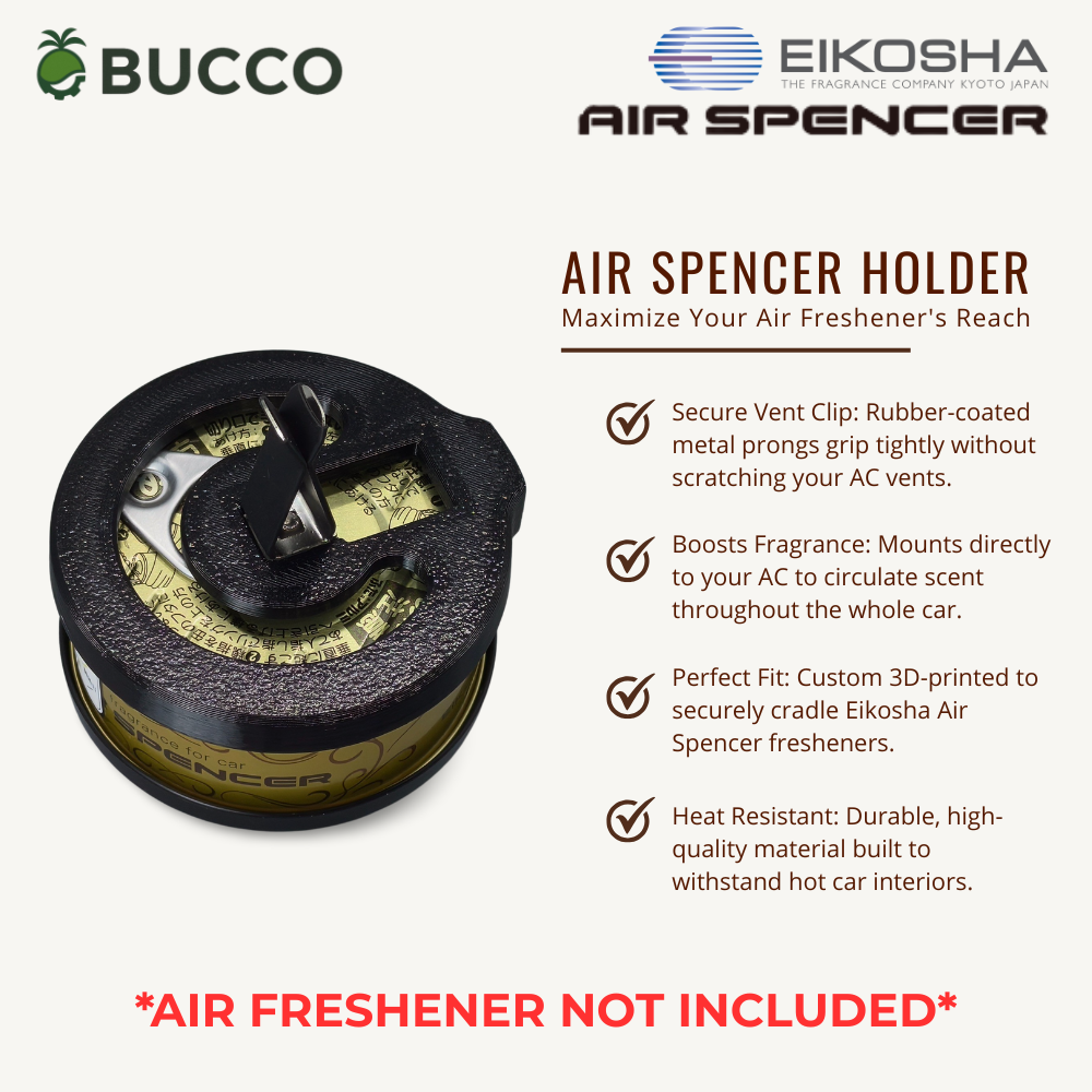 BUCCO v4 Holder for Air Spencer | Premium Car Air Freshener Mount - EIKOSHA AIR SPENCER ONLY