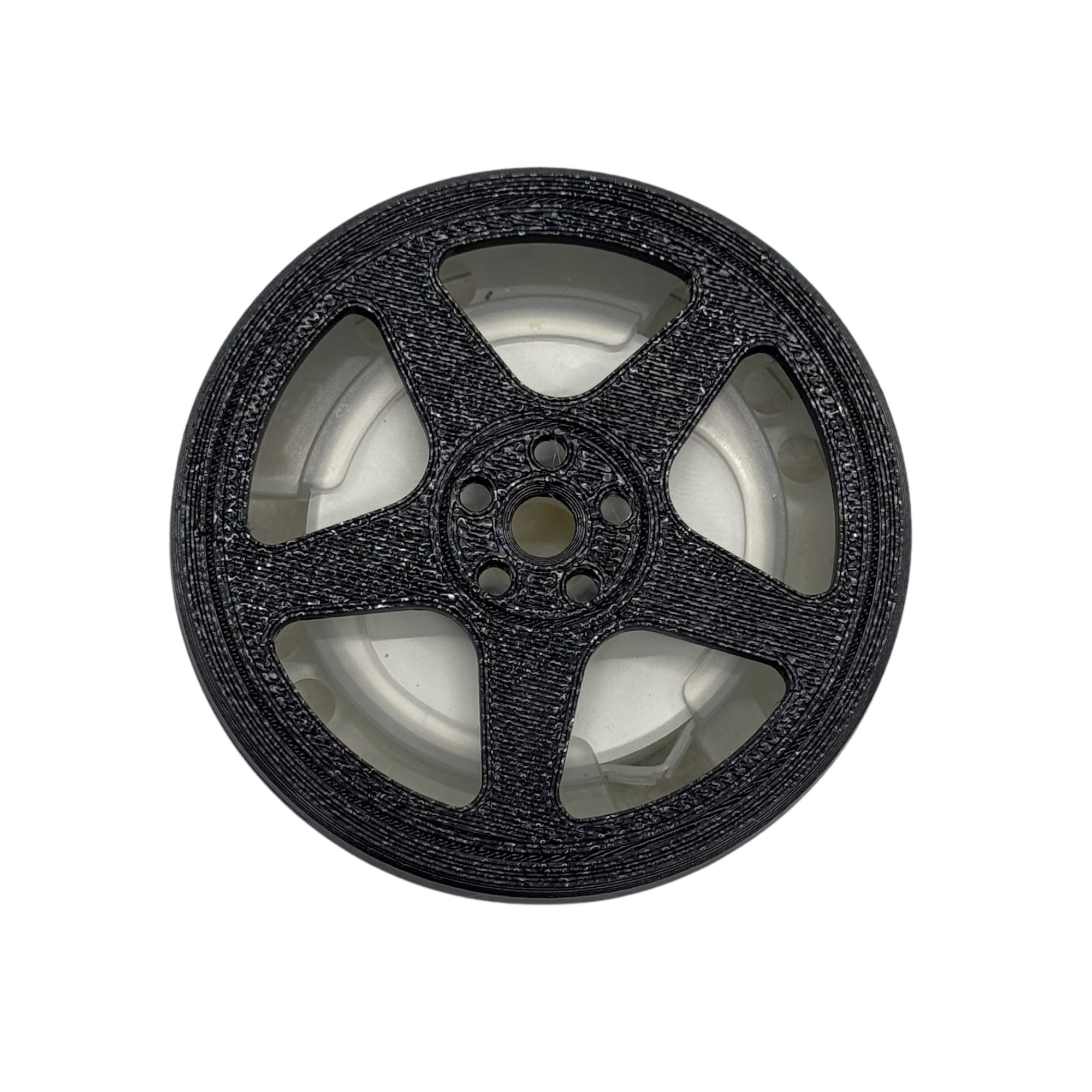 BUCCO Regamaster Air Spencer Cap attached to a car A/C vent showing a clean 5-spoke wheel design
