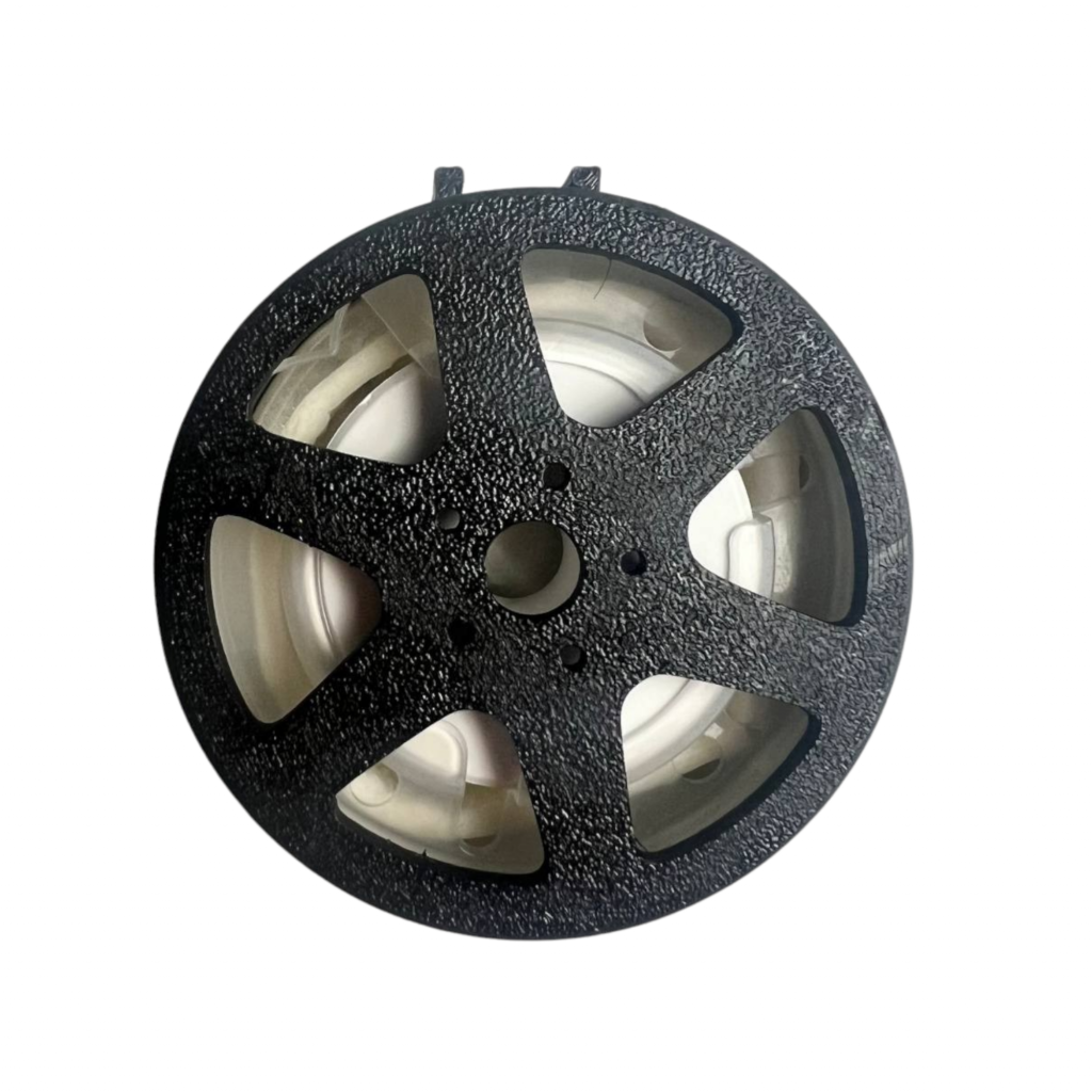 BUCCO TE37 Air Spencer Replacement Cap featuring a 3D-printed, textured black 6-spoke JDM wheel design