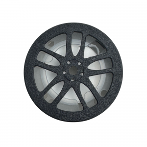 BUCCO Work Emotion Air Spencer Cap attached to a car A/C vent showing an aggressive tuner wheel design